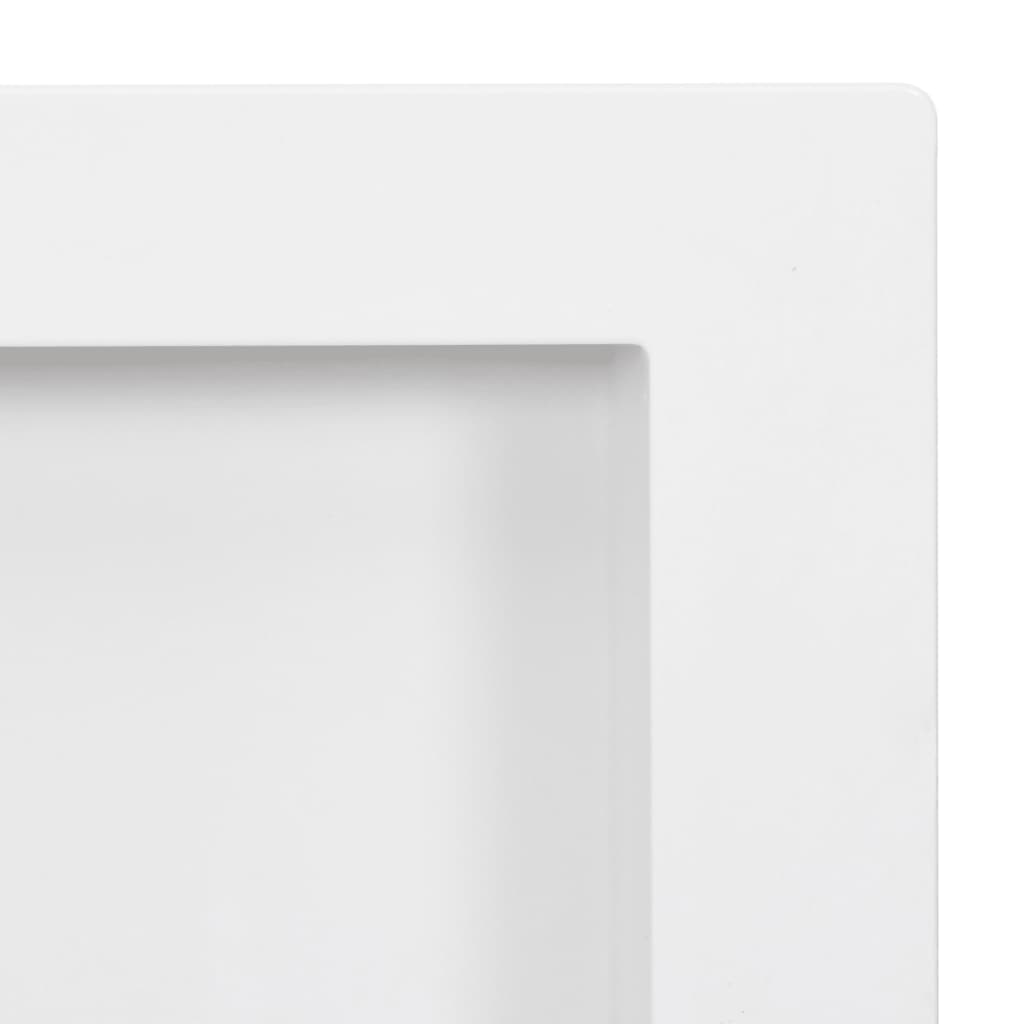 vidaXL Sprchový výklenok s 3 priehradkami matný biely 41x99x9 cm