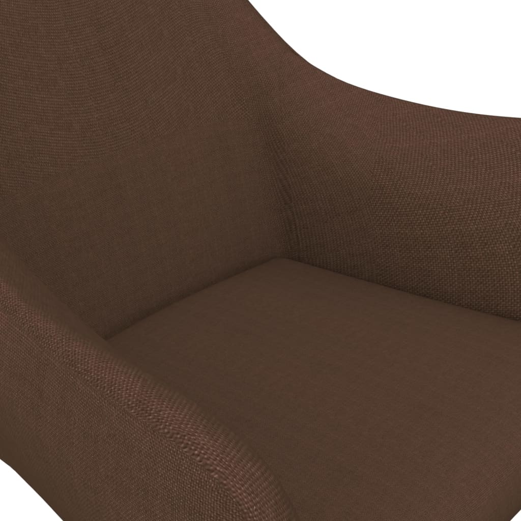 vidaXL Otočné jedálenské stoličky 2 ks hnedé látkové