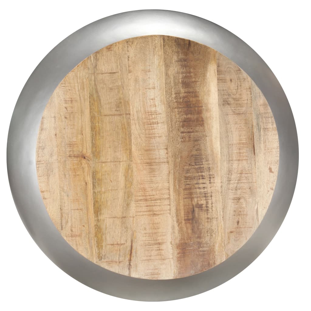 vidaXL Konferenčný stolík sivý 68x68x30 cm masívne mangovníkové drevo