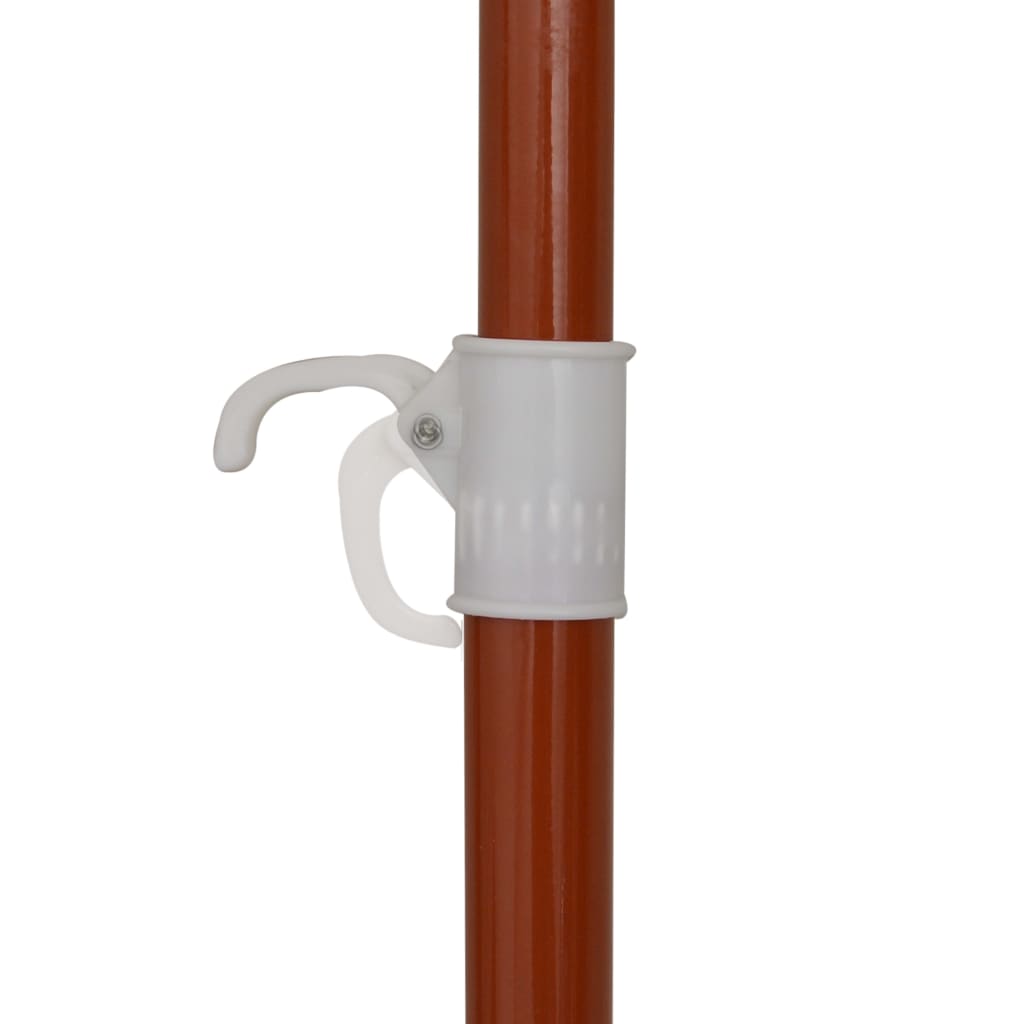 vidaXL Slnečník s oceľovou tyčou sivohnedý 180 cm