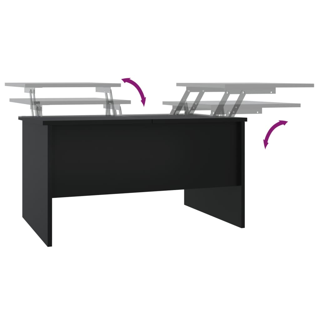 vidaXL Konferenčný stolík čierny 80x50,5x42,5 cm spracované drevo
