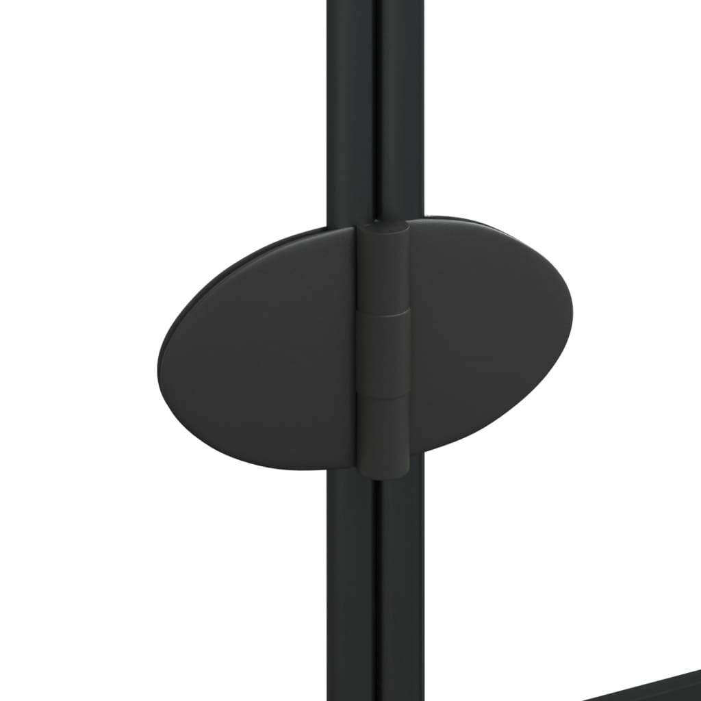 vidaXL Skladací sprchový kút ESG 100x140 cm čierny