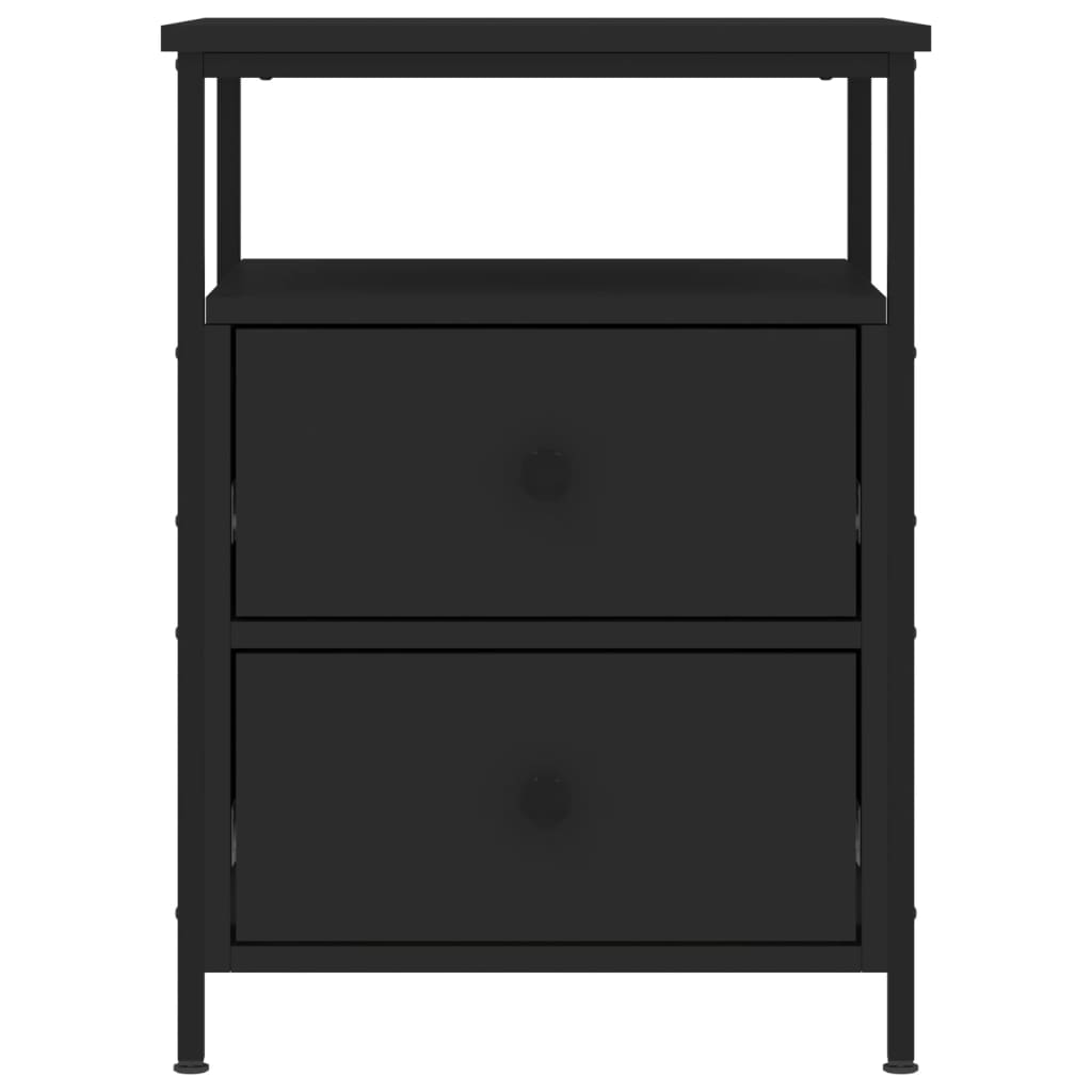 vidaXL Nočný stolík čierny 44x45x60 cm kompozitné drevo