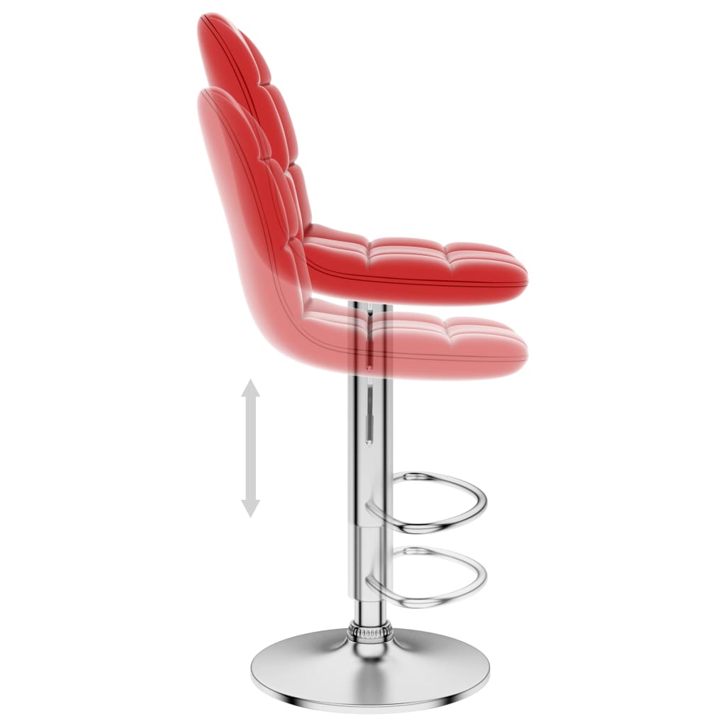 vidaXL Barová stolička, vínovo červená, umelá koža