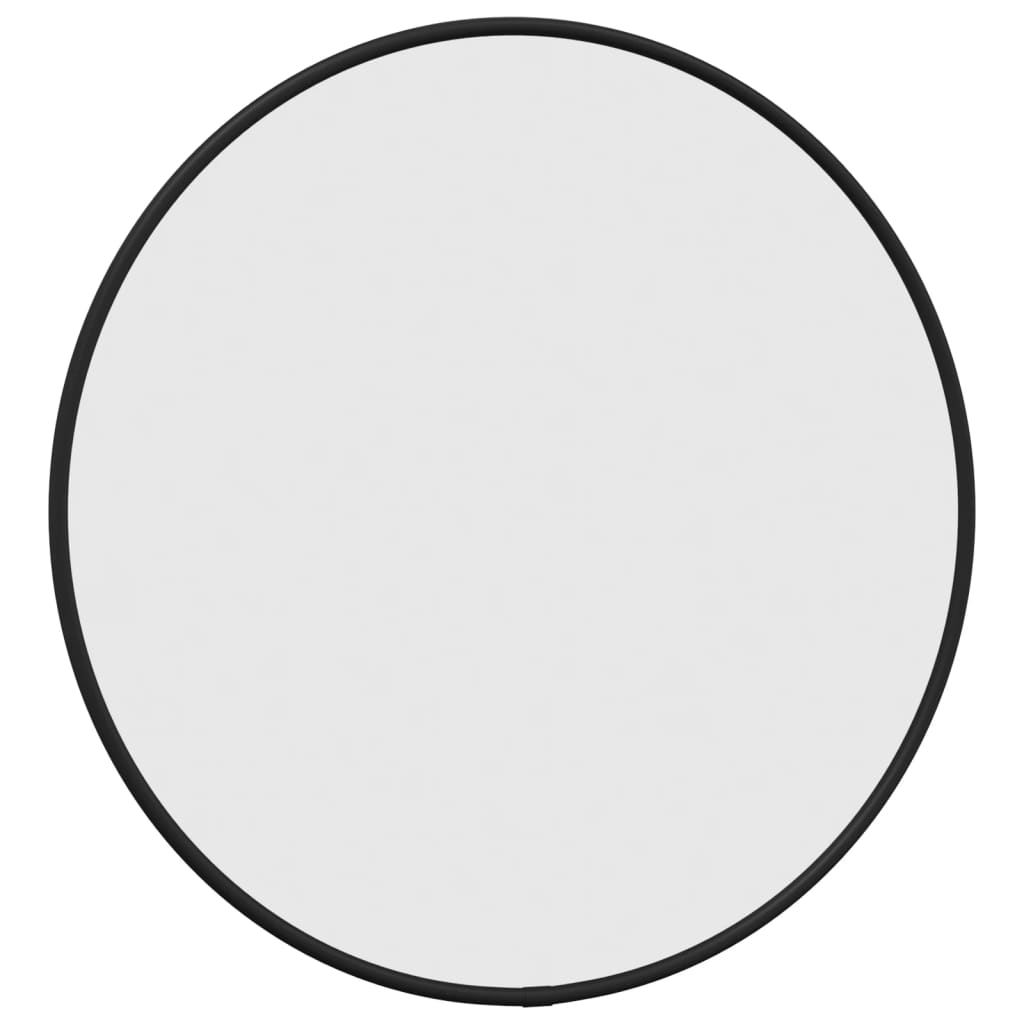 vidaXL Nástenné zrkadlo čierne Ø 40 cm okrúhle