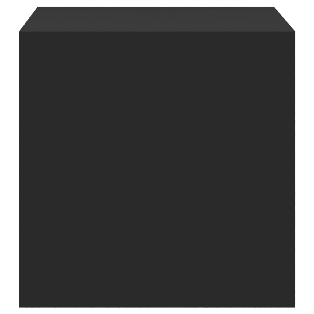 vidaXL Nástenná skrinka, čierna 37x37x37 cm, kompozitné drevo