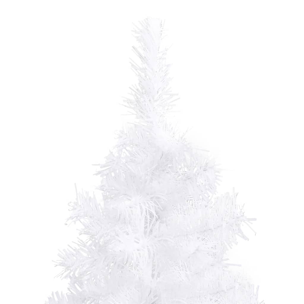 vidaXL Rohový umelý vianočný stromček biely 120 cm PVC