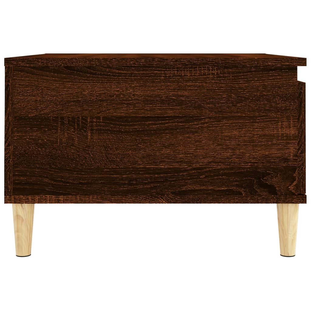 vidaXL Konferenčný stolík hnedý dub 55x55x36,5 cm spracované drevo