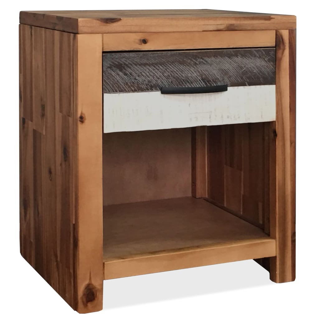vidaXL Nočný stolík, masívne akáciové drevo, 40x30x48 cm