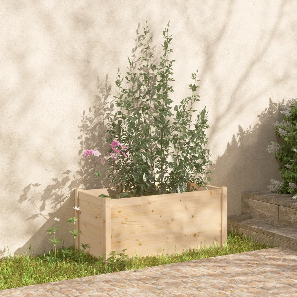 vidaXL Záhradné kvetináče 2 ks 100x50x50 cm, borovicový masív