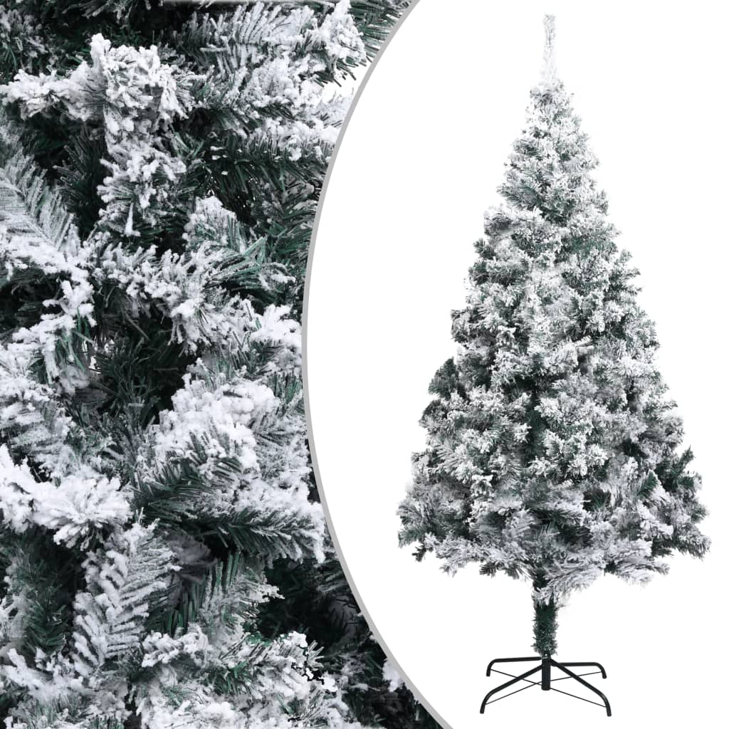 vidaXL Umelý vianočný stromček s LED a súpravou gulí zelený 180 cm PVC