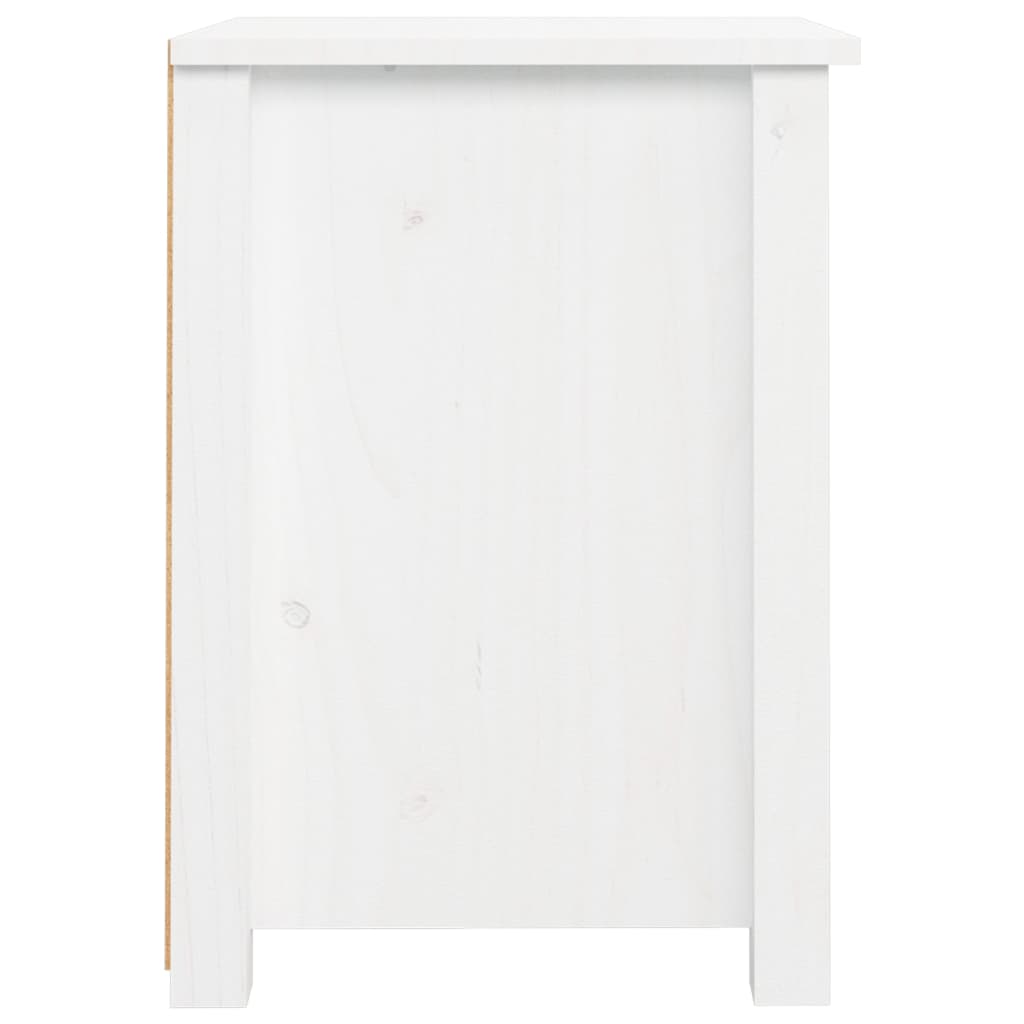 vidaXL Nočný stolík biely 40x35x49 cm masívne borovicové drevo