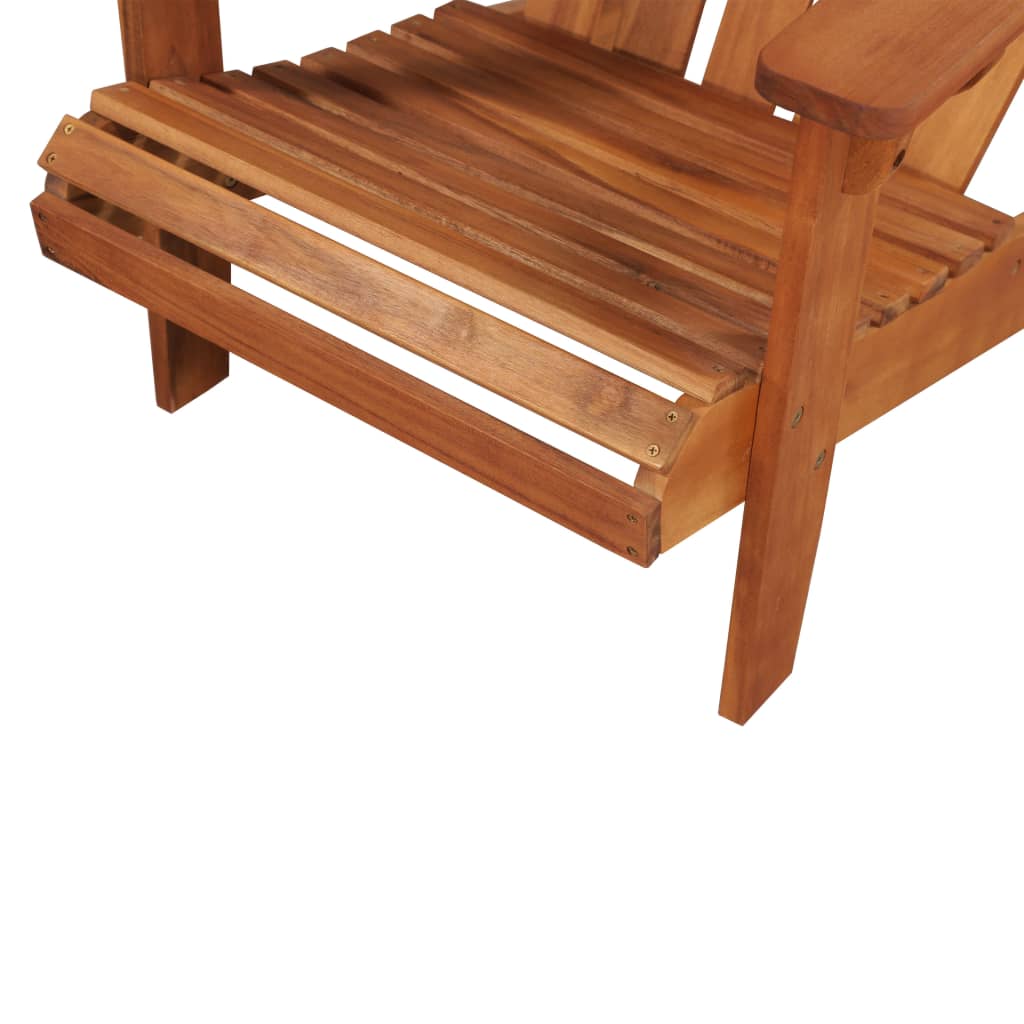 vidaXL Záhradná stolička Adirondack s podnožkou, akáciový masív