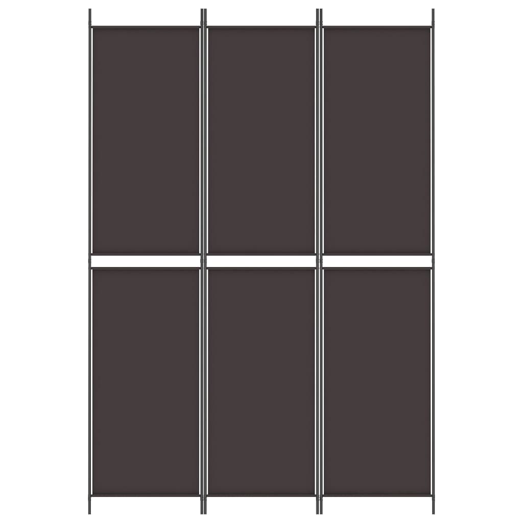 vidaXL 3-panelový paraván hnedý 150x220 cm látka