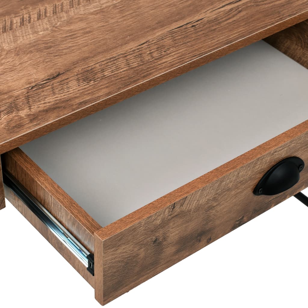 vidaXL Písací stôl so zásuvkou, 110x55x75 cm, dubová farba
