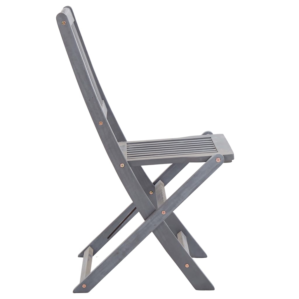 vidaXL Skladacie vonkajšie stoličky 4 ks, akáciový masív