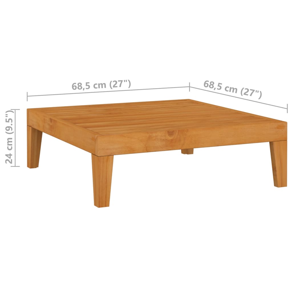vidaXL Záhradný stôl 68,5x68,5x24 cm akáciový masív