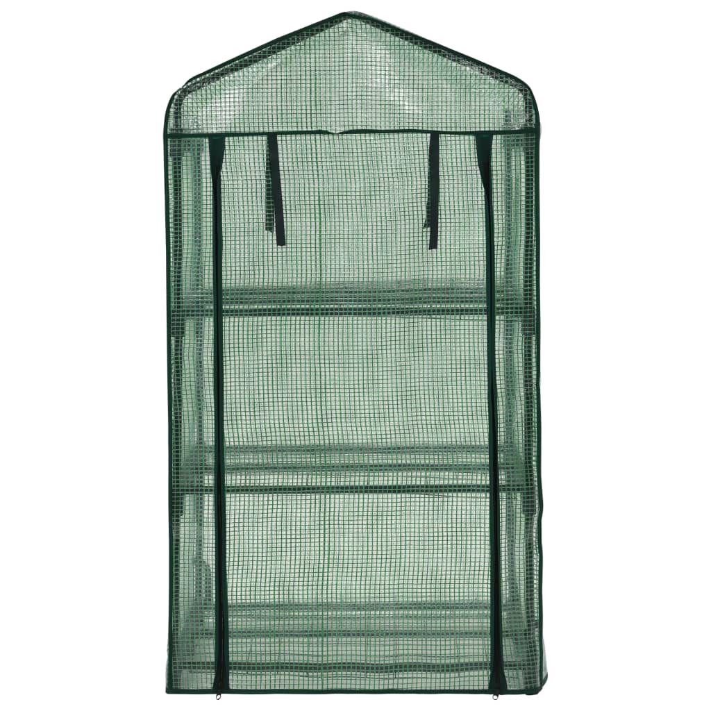 vidaXL 3-regálov mini skleník 69x49x125 cm
