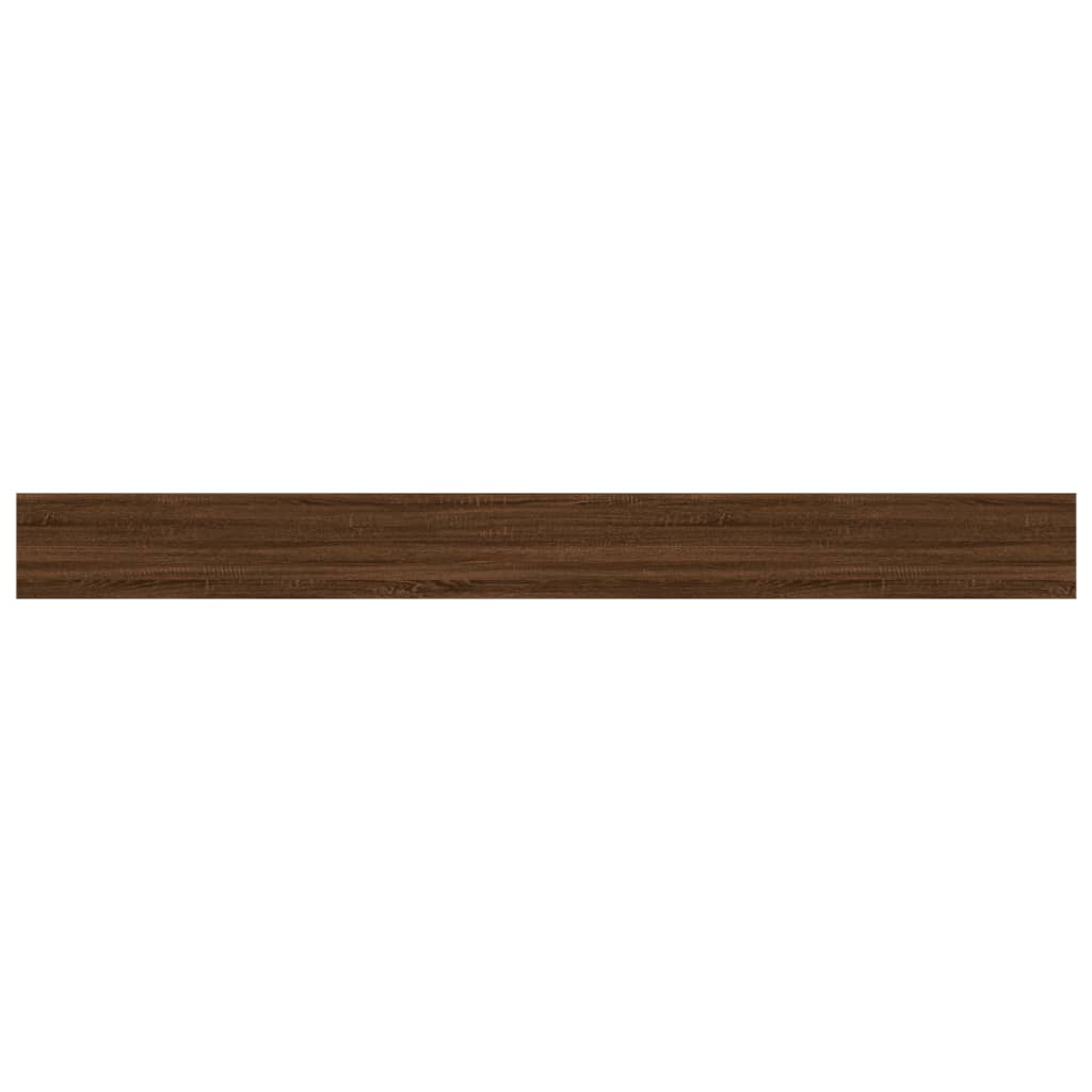 vidaXL Nástenné police 4 ks hnedý dub 100x10x1,5 cm kompozitné drevo
