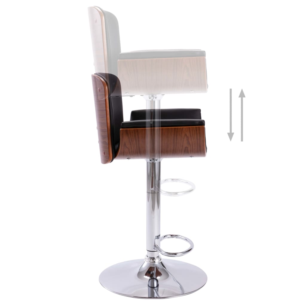 vidaXL Barová stolička, čierna, umelá koža