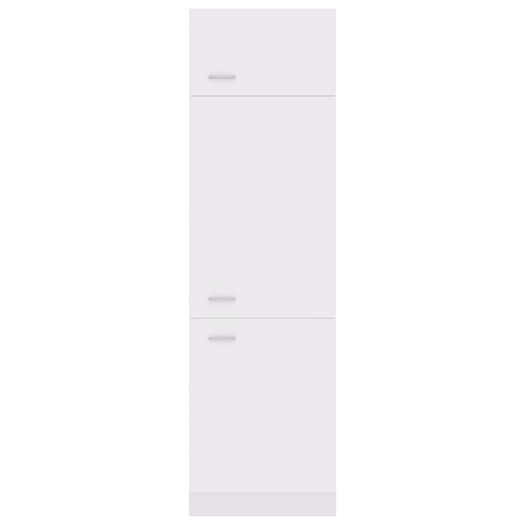 vidaXL Skrinka na chladničku, biela 60x57x207 cm, kompozitné drevo