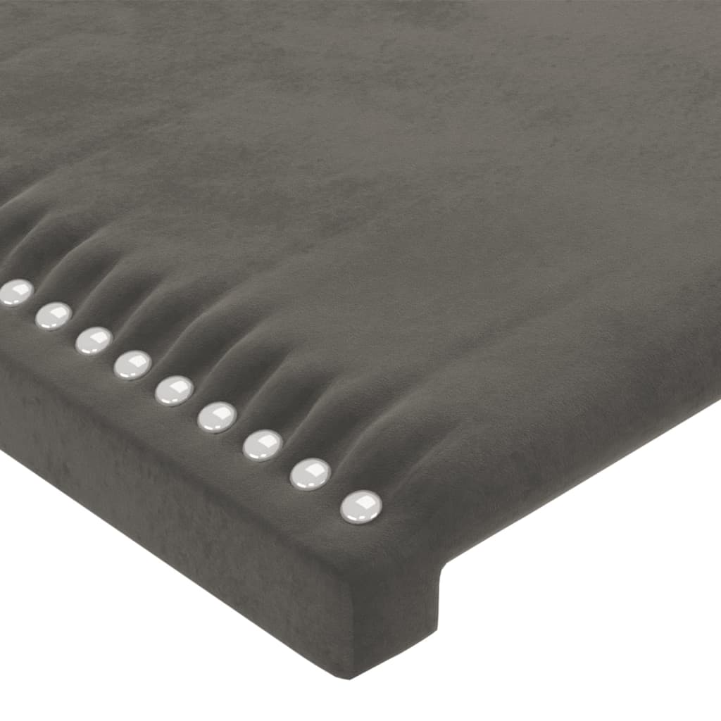 vidaXL Čelo postele so záhybmi tmavosivé 83x23x118/128 cm zamat