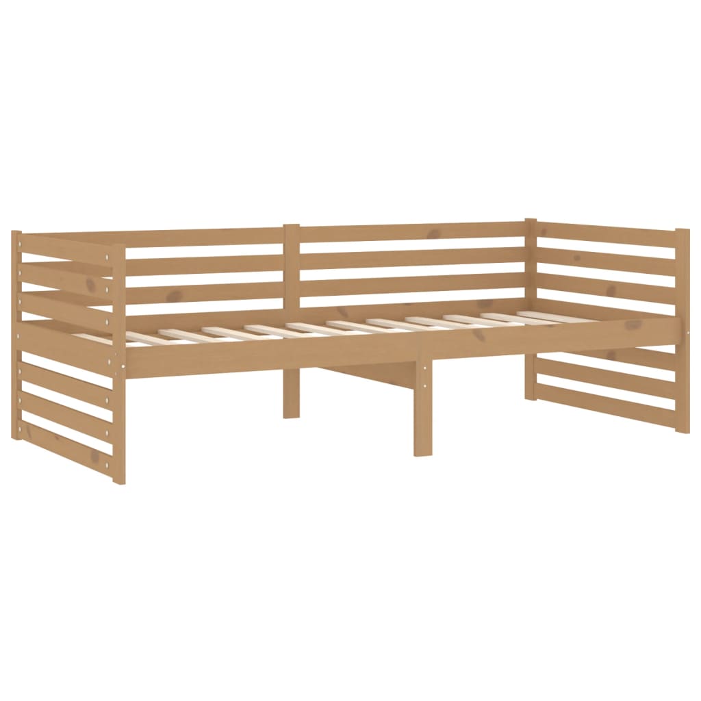 vidaXL Denná posteľ s matracom 90x200 cm hnedá borovicové drevo