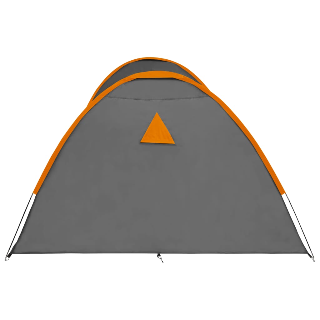 vidaXL Kempingový iglu stan 650x240x190 cm pre 8 osôb, sivo oranžový