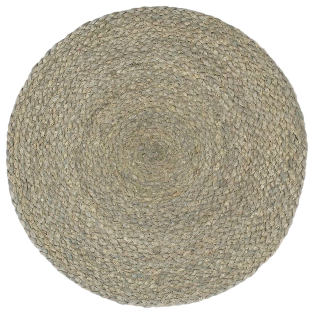 vidaXL Prestierania 6 ks sivé 38 cm jutové okrúhle