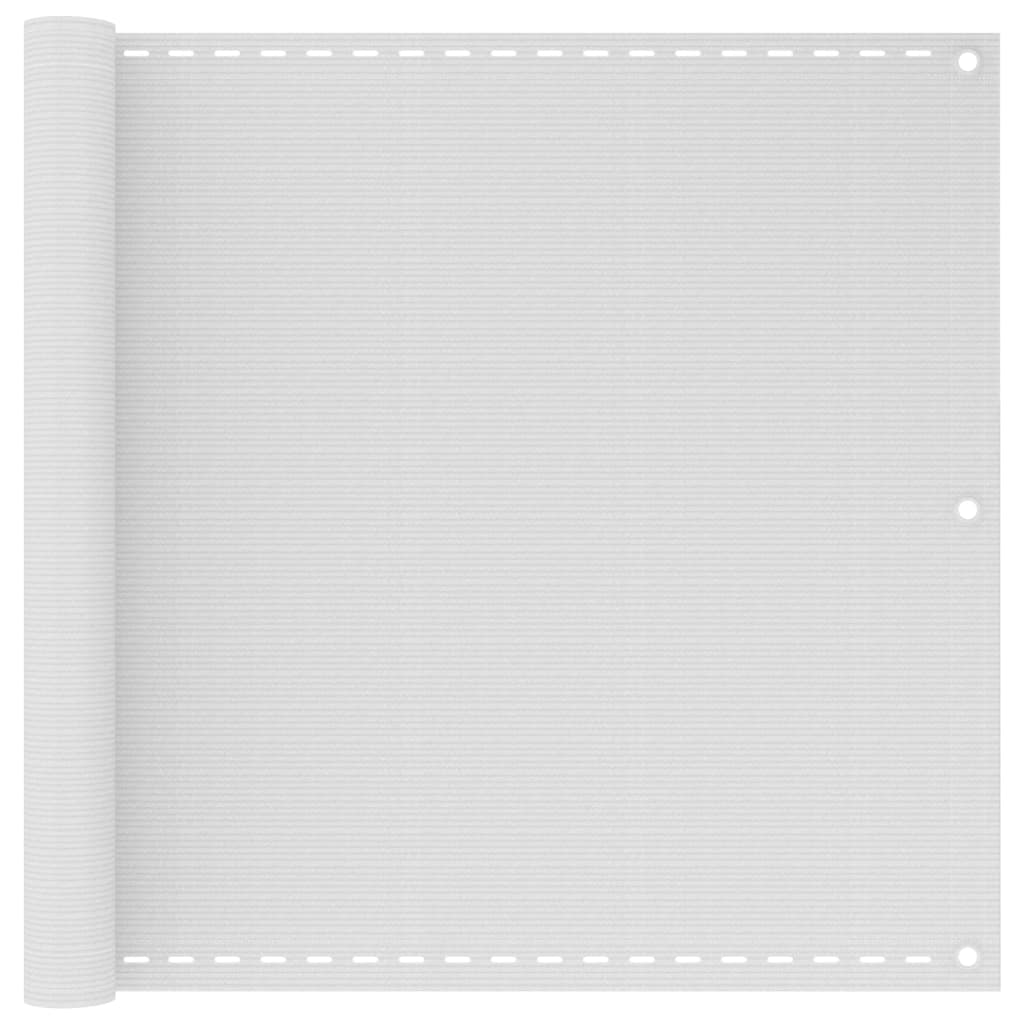 vidaXL Balkónová markíza z HDPE, 90x600 cm, biela