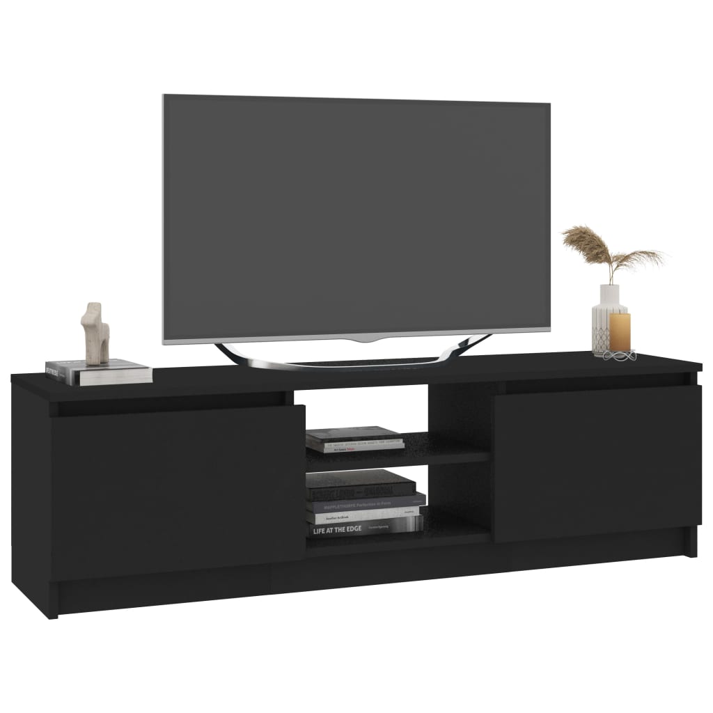 vidaXL TV skrinka, čierna 120x30x35,5 cm, drevotrieska