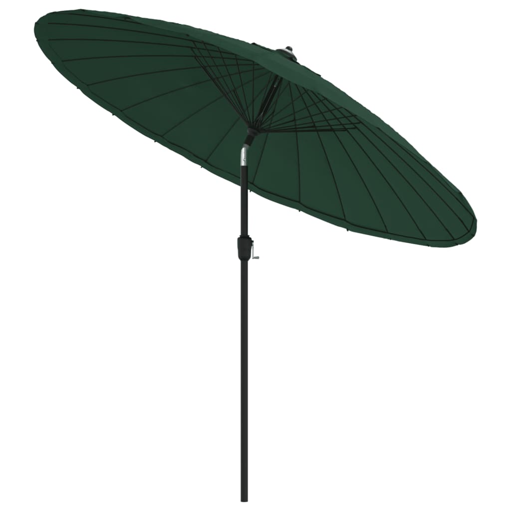 vidaXL Vonkajší slnečník s hliníkovou tyčou 270 cm, zelený