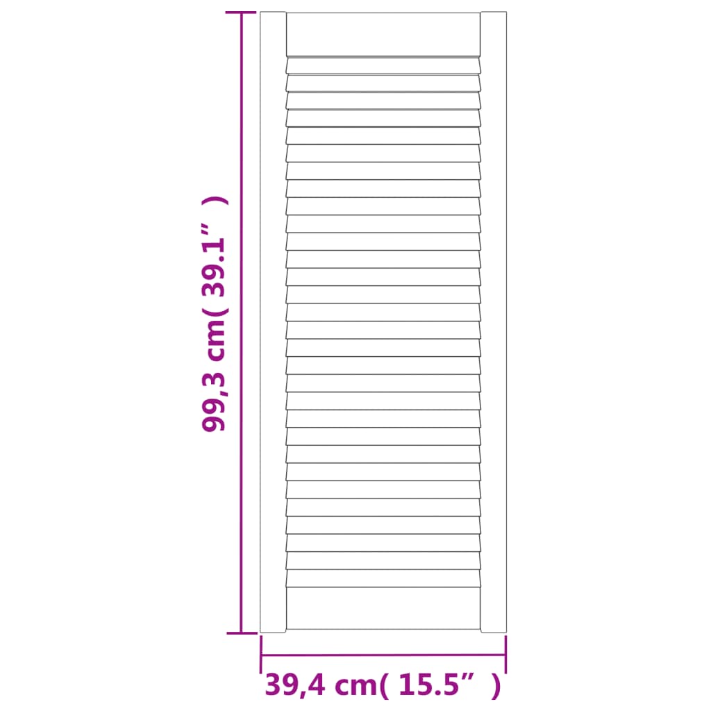 vidaXL Lamelové dvierka na skrinku 99,3x39,4 cm, borovicový masív
