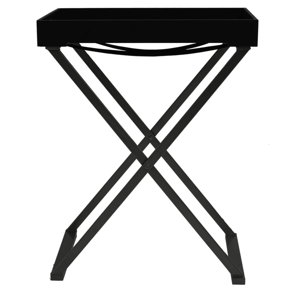 vidaXL Skladací stôl čierny 48x34x61 cm MDF
