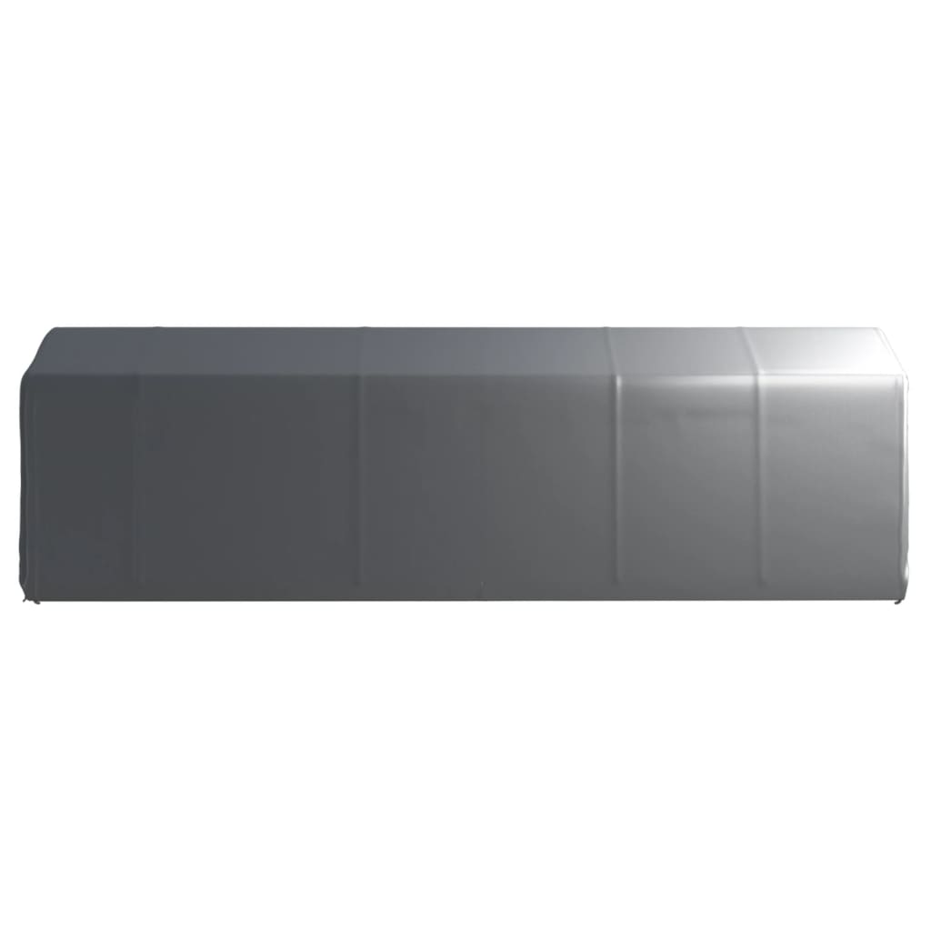 vidaXL Úložný stan 370x750 cm oceľový sivý