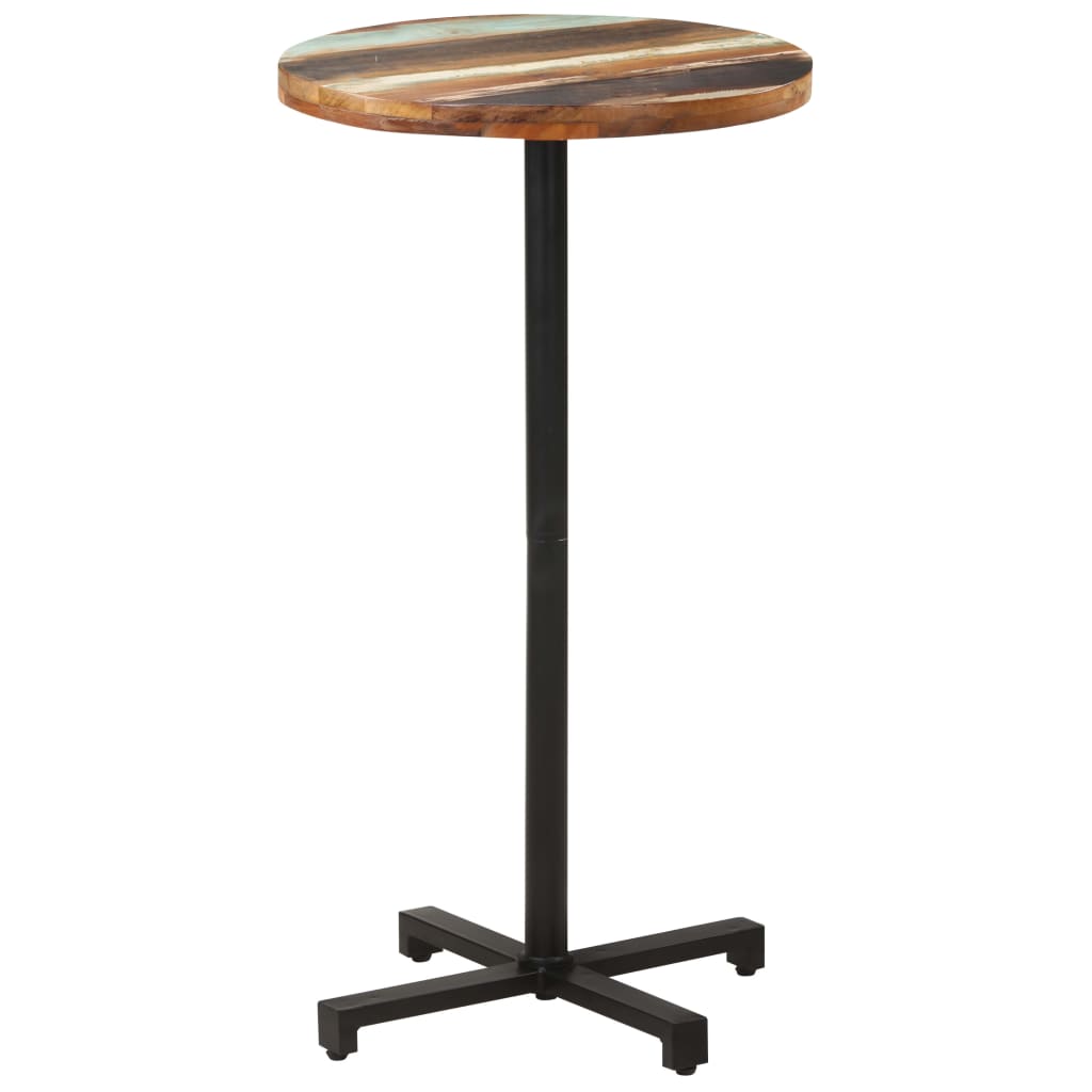 vidaXL Bistro stôl okrúhly Ø60x110 cm recyklovaný masív