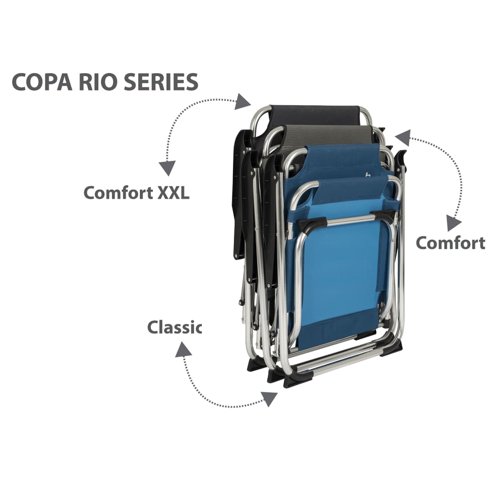 Bo-Camp Skladacia kempingová stolička Copa Rio Classic, sivá