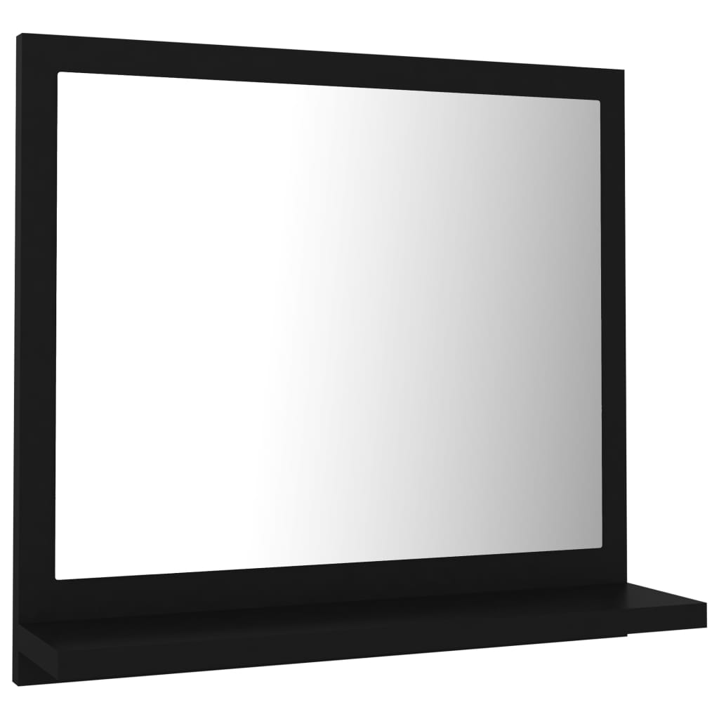 vidaXL Kúpeľňové zrkadlo, čierne 40x10,5x37 cm, kompozitné drevo