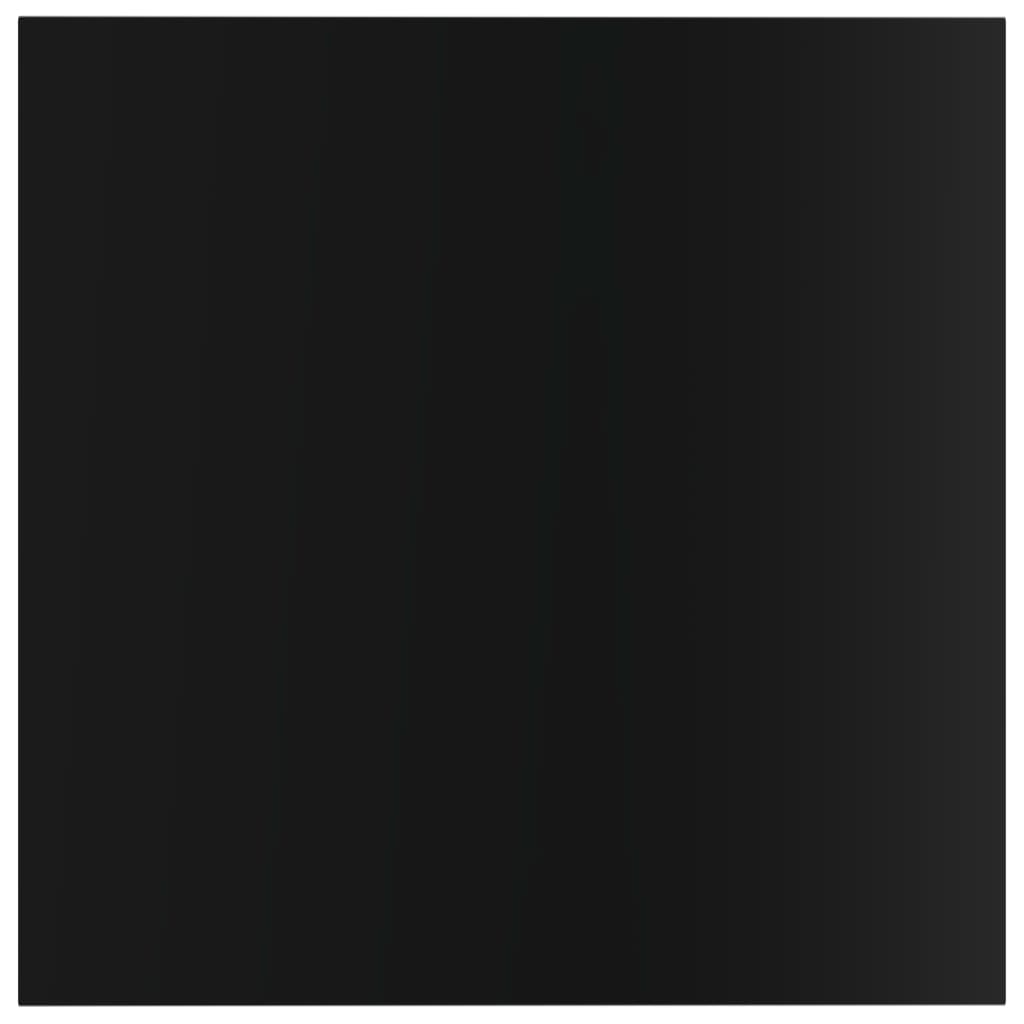 vidaXL Prídavné police 4 ks, lesklé čierne 40x40x1,5 cm, drevotrieska