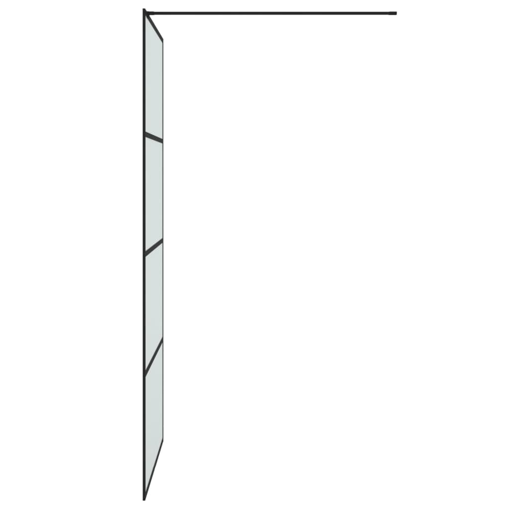 vidaXL Sprchová zástena čierna 100x195 cm matné ESG sklo