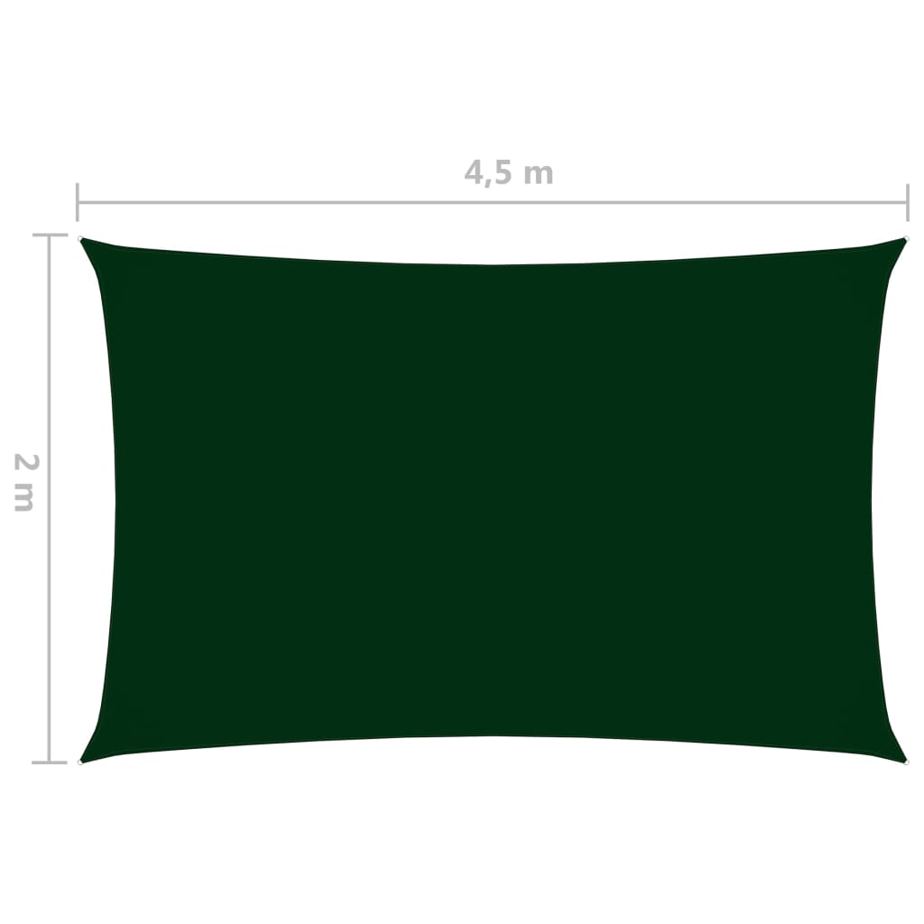 vidaXL Tieniaca plachta oxfordská látka obdĺžniková 2x4,5m tmavozelená