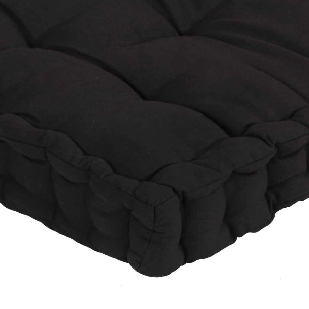 vidaXL Podlahové podložky na paletový nábytok 5 ks čierne bavlna