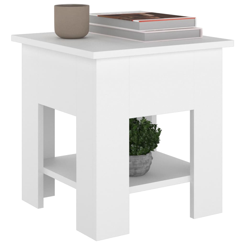 vidaXL Konferenčný stolík biely 40x40x42 cm kompozitné drevo