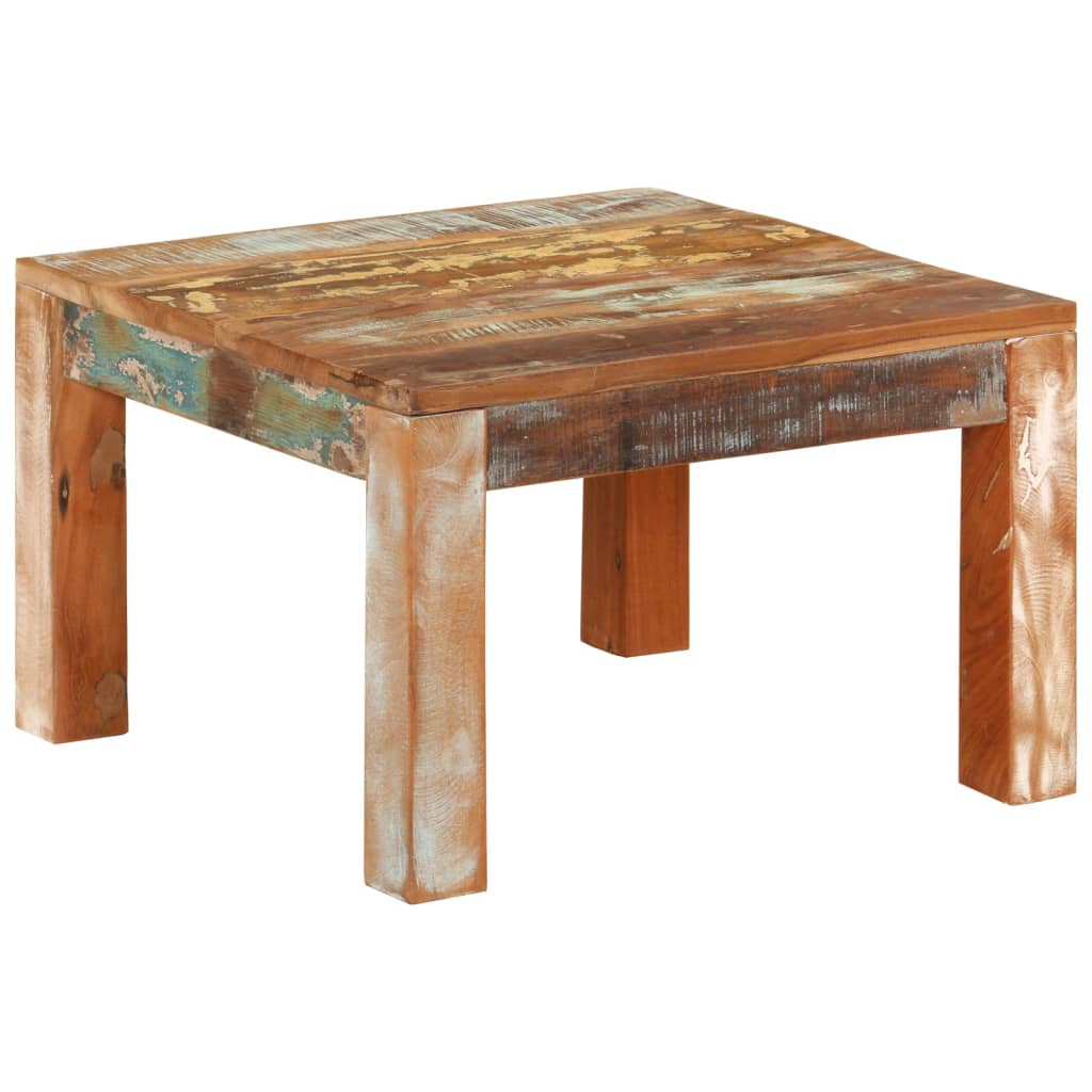 vidaXL Konferenčný stolík 55x55x35 cm masívne recyklované drevo