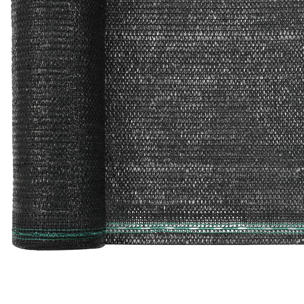 vidaXL Zástena na tenisový kurt, HDPE 1x100 m, čierna