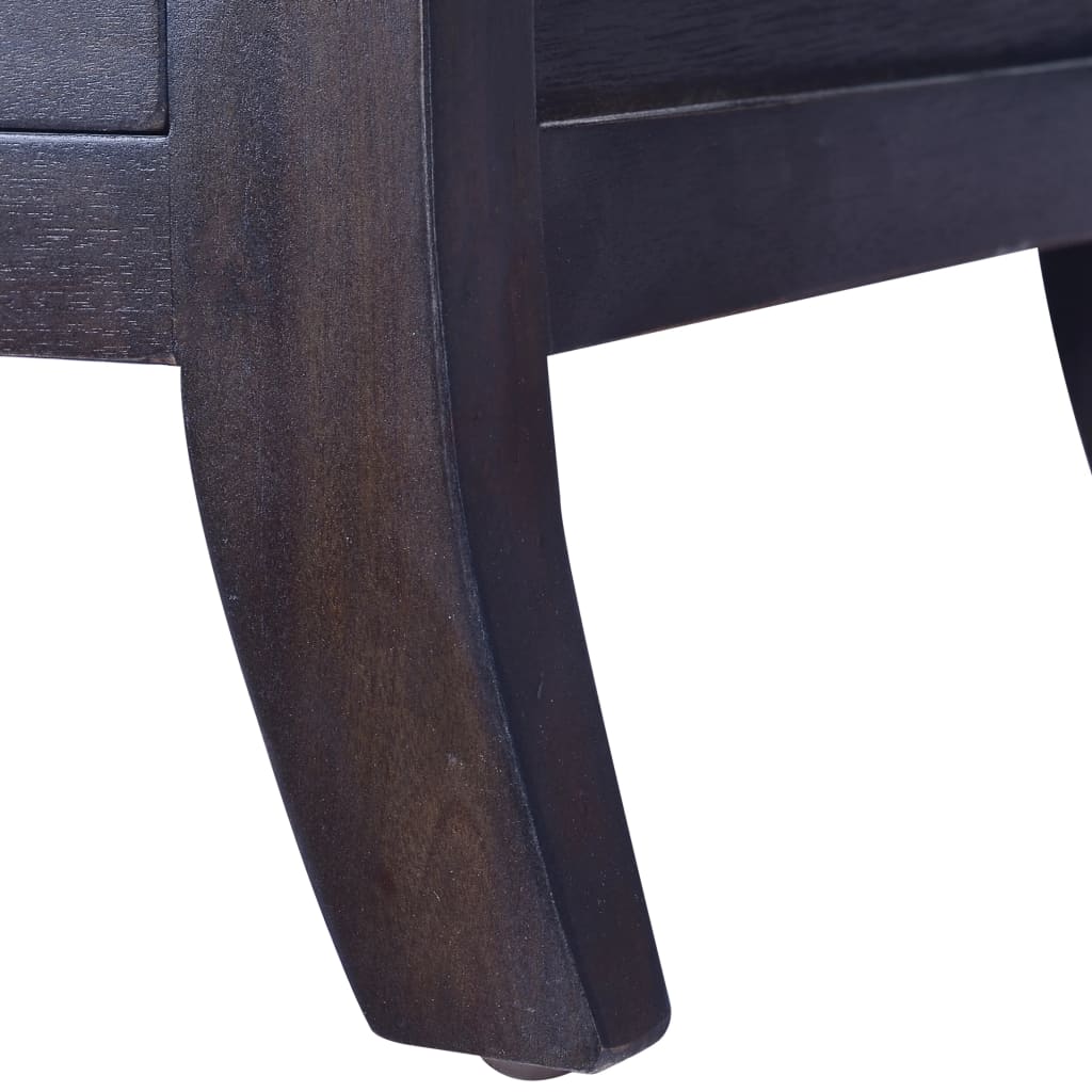 vidaXL Nočný stolík bledočierny 40x40x45 cm mahagónový masív