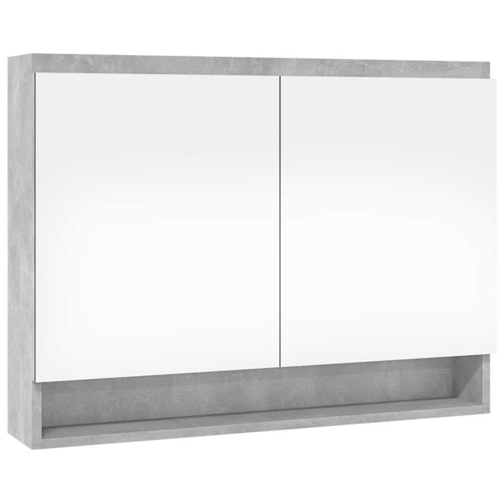 vidaXL Kúpeľňová zrkadlová skrinka 80x15x60 cm MDF betónovosivá