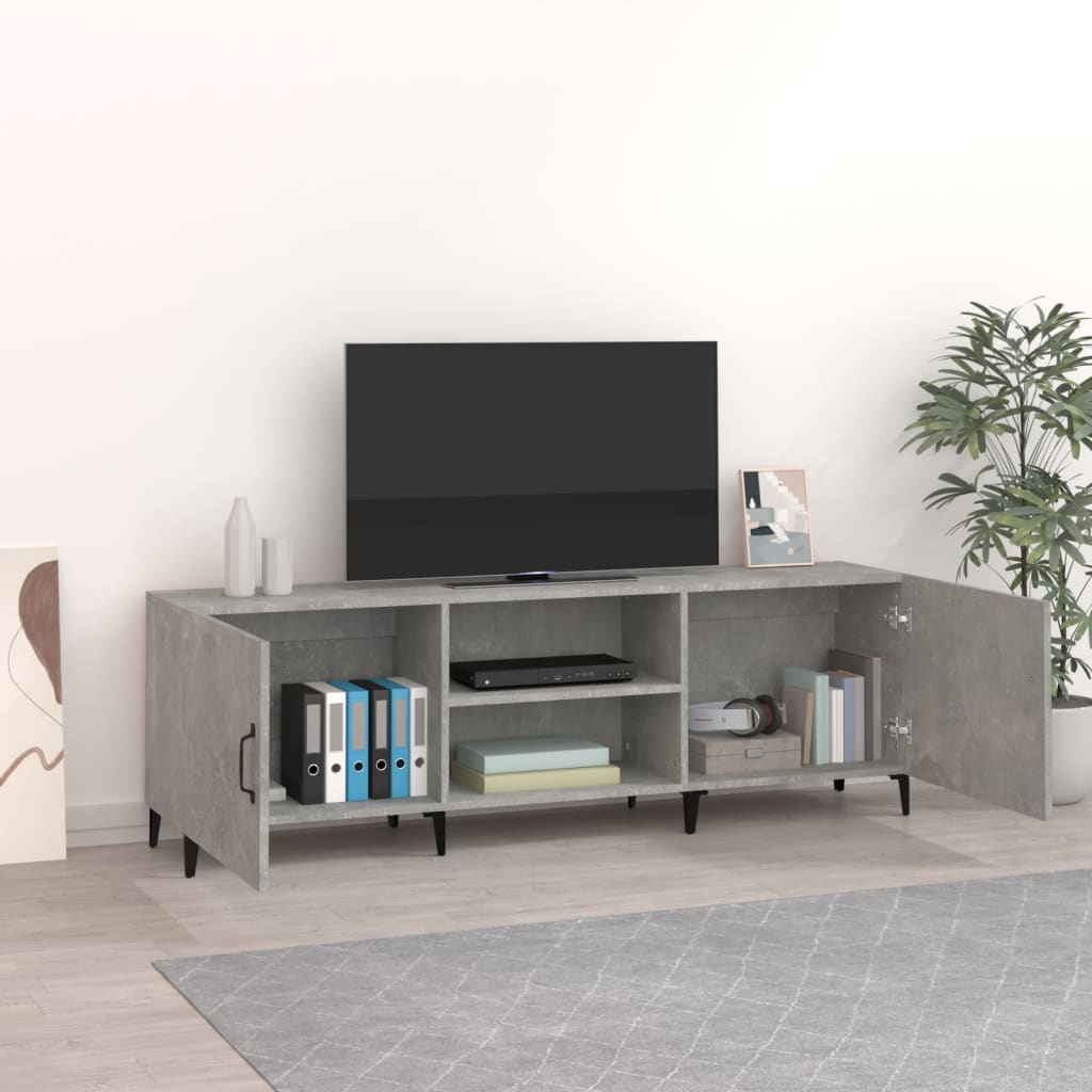 vidaXL TV skrinka, betónovo sivá 150x30x50 cm, kompozitné drevo
