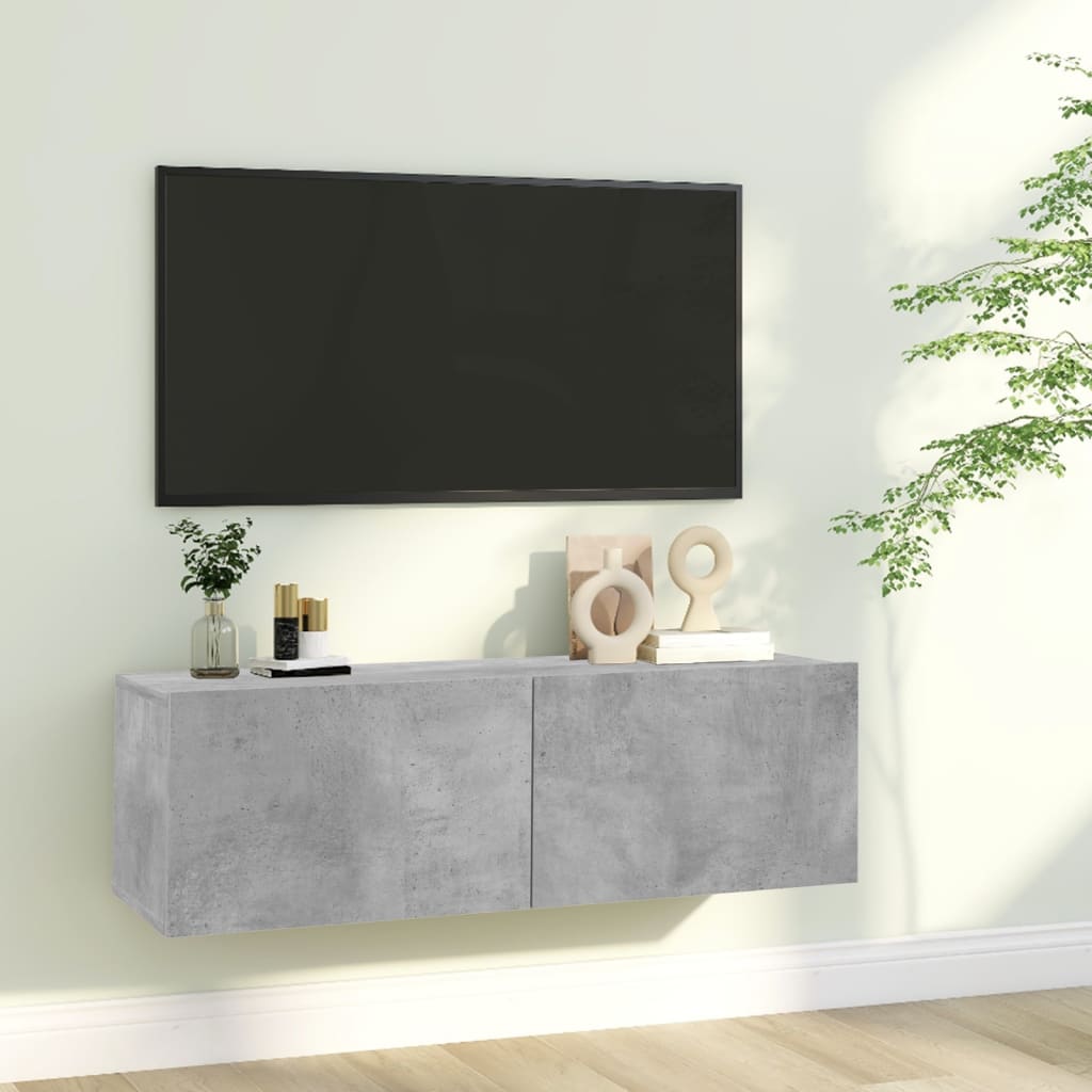 vidaXL TV skrinka, betónovo sivá 100x30x30 cm, kompozitné drevo