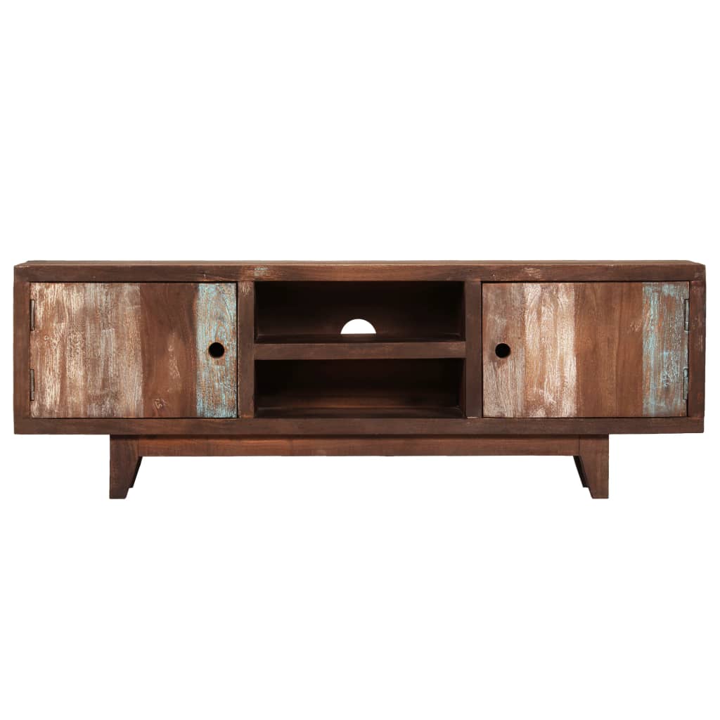 vidaXL TV stolík, masívne akáciové drevo vintage štýl 118x30x40 cm